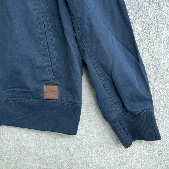 NEW Lucky Brand Men's XL Navy Blue Bomber Jacket Polyester Lightweight Full Zip - Picture 8 of 11